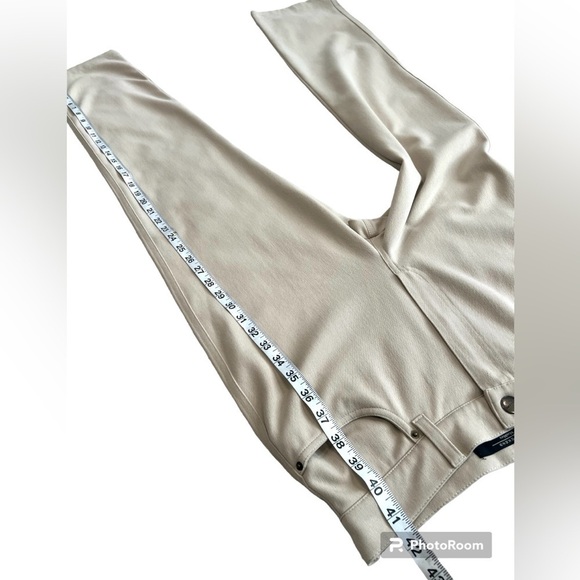 MaxMara light tan weekend stretch high waist straight leg trouser pants size 4 - Picture 11 of 13